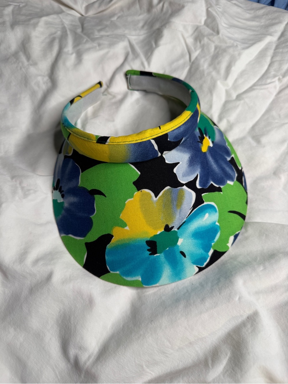 Vintage 80s Floral Florida Style Cushioned Visor